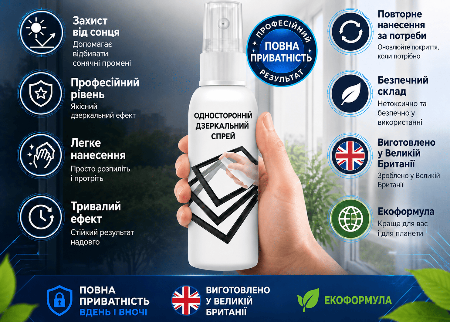 Reflective Window Spray